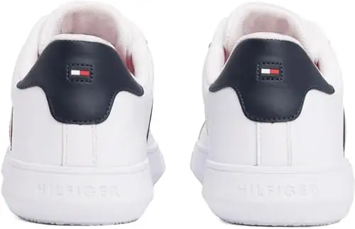 Tommy Hilfiger Uomo Sneakers con Suola Preformata Essential Leather Cupsole in Pelle, Bianco (White), 40 miniatura 2