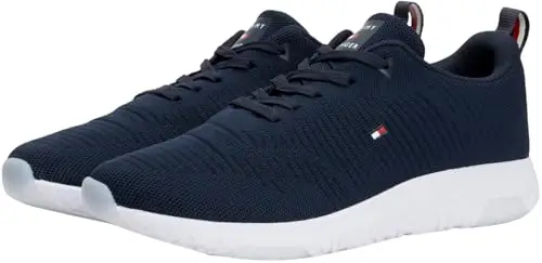 Tommy Hilfiger Uomo Sneakers Running Corporate Knit Rib Runner Scarpe Sportive, Blu (Desert Sky), 40 miniatura 3