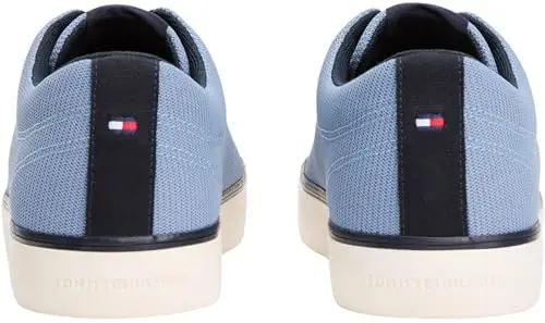 Tommy Hilfiger Uomo Sneakers Vulcanizzate Mesh Profilo Basso, Blu (Brisk Blue), 43 miniatura 2