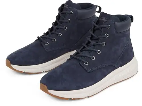 Tommy Hilfiger Uomo Stivali Bassi Light Hybrid in Pelle, Blu (Desert Sky), 43 miniatura 3