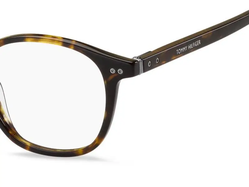 Tommy Hilfiger Uomo TH 1941 086 Montature da vista Bio-acetato Havana Rotonda miniatura 3