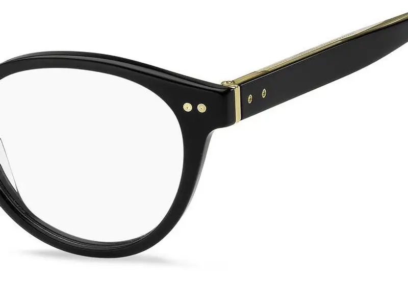 Tommy Hilfiger Uomo TH 1984 807 Montature da vista Bio-acetato Nero Rotonda miniatura 3