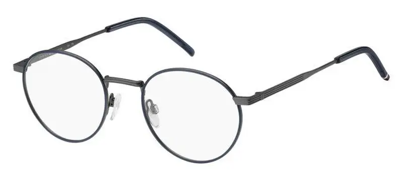Tommy Hilfiger Uomo TH 1986 FLL Montature da vista Acciaio Blu opaco  Rotonda