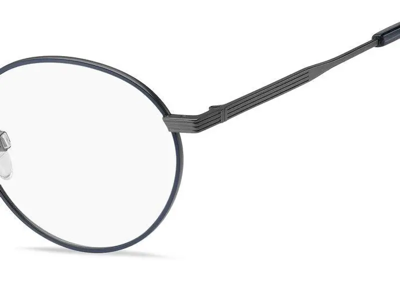 Tommy Hilfiger Uomo TH 1986 FLL Montature da vista Acciaio Blu opaco Rotonda miniatura 3