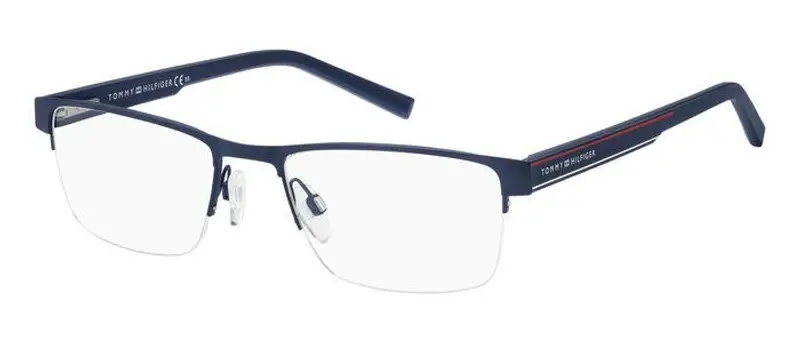 Tommy Hilfiger Uomo TH 1996 FLL Montature da vista Acciaio Blu opaco  Squadrata