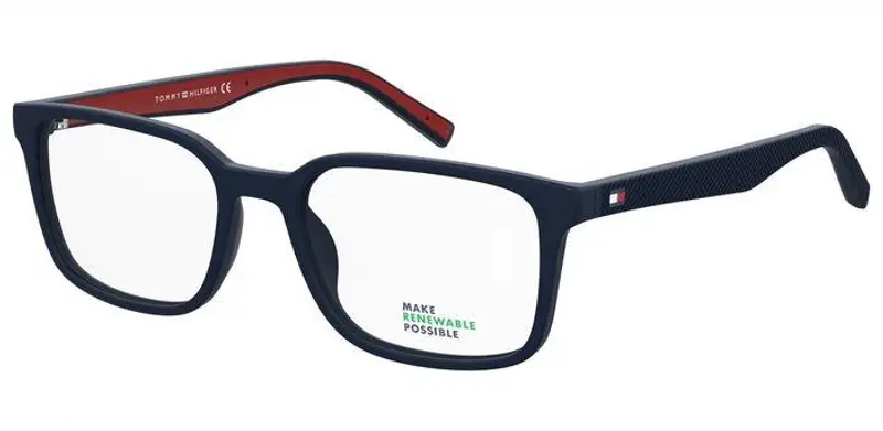 Tommy Hilfiger Uomo TH 2049 FLL Montature da vista Bio Poliammide Blu opaco  Squadrata
