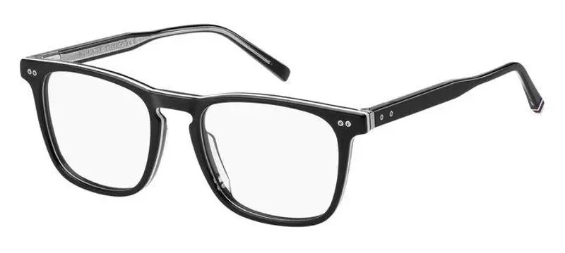 Tommy Hilfiger Uomo TH 2069 QFU Montature da vista Bio-acetato Nero  Squadrata