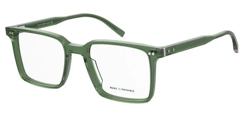 Tommy Hilfiger Uomo TH 2072 1ED Montature da vista Bio-acetato Verde  Squadrata