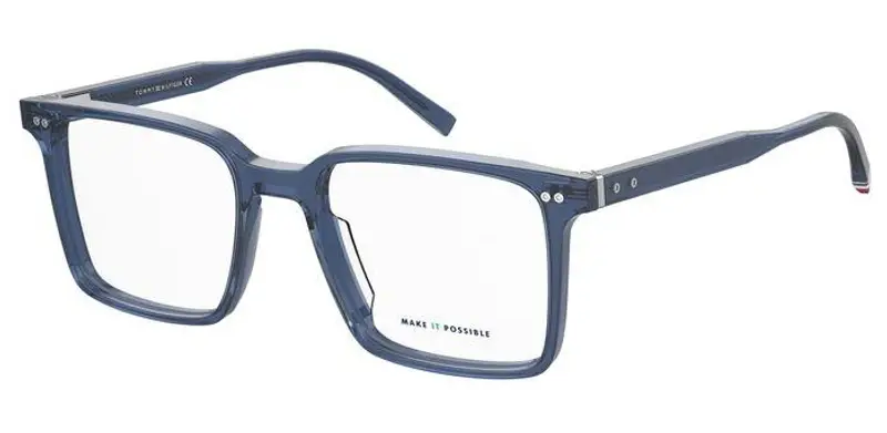 Tommy Hilfiger Uomo TH 2072 PJP Montature da vista Bio-acetato Blu  Squadrata