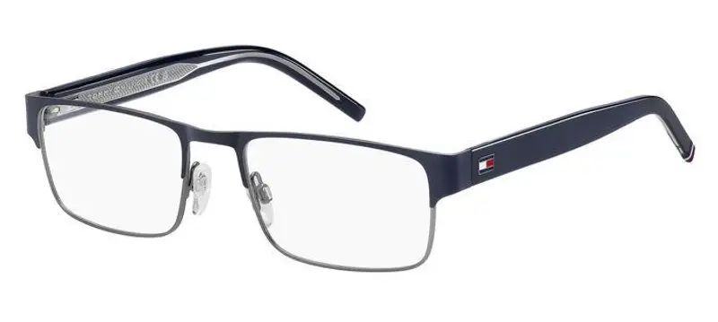 Tommy Hilfiger Uomo TH 2074 KU0 Montature da vista Acciaio Blu/Grigio Squadrata