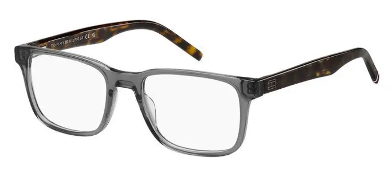 Tommy Hilfiger Uomo TH 2075 KB7 Montature da vista Bio-acetato Grigio Squadrata