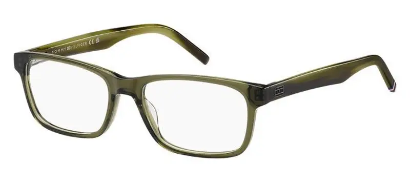 Tommy Hilfiger Uomo TH 2076 1ED Montature da vista Bio-acetato Verde Squadrata