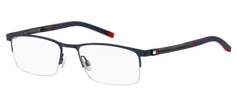 Tommy Hilfiger Uomo TH 2079 FLL Montature da vista Acciaio Blu opaco Squadrata