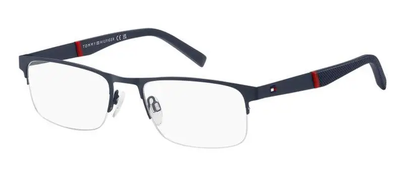 Tommy Hilfiger Uomo TH 2083 FLL Montature da vista Acciaio Blu opaco  Squadrata