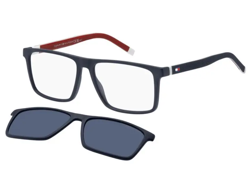 Tommy Hilfiger Uomo TH 2086/CS FLL/C3 Montature da vista Iniettato Blu Blu Squadrata Polarizzata
