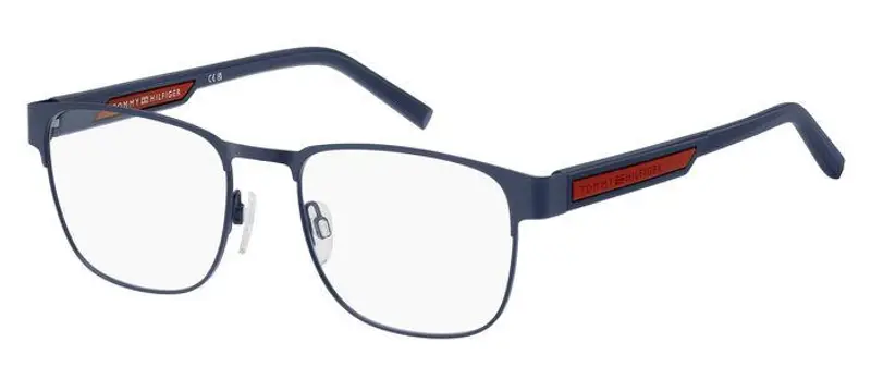 Tommy Hilfiger Uomo TH 2090 WIR Montature da vista Acciaio Blu opaco  Squadrata