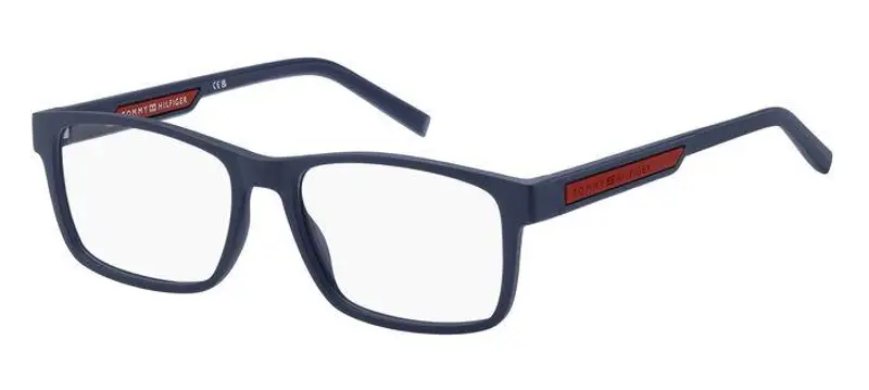 Tommy Hilfiger Uomo TH 2091 WIR Montature da vista Bio Poliammide Blu opaco  Squadrata