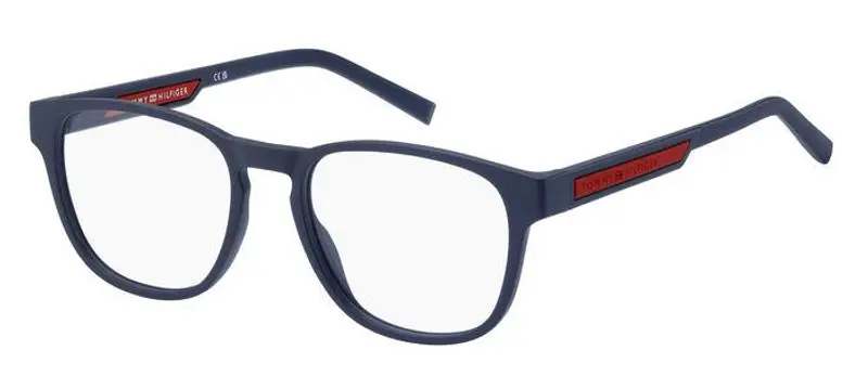 Tommy Hilfiger Uomo TH 2092 WIR Montature da vista Bio Poliammide Blu opaco  Squadrata