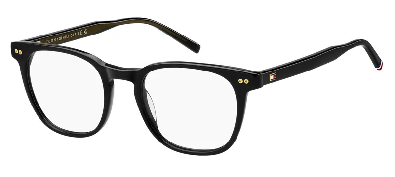 Tommy Hilfiger Uomo TH 2187 807 Montature da vista Acetato Nero Squadrata Normale
