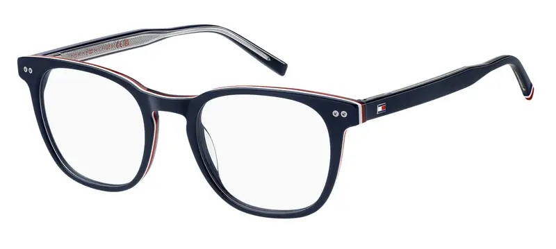 Tommy Hilfiger Uomo TH 2187 PJP Montature da vista Acetato Blu Squadrata Normale