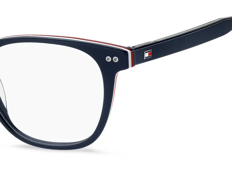 Tommy Hilfiger Uomo TH 2187 PJP Montature da vista Acetato Blu Squadrata Normale miniatura 3