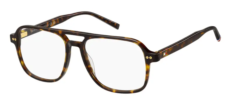 Tommy Hilfiger Uomo TH 2188 086 Montature da vista Acetato Havana Squadrata Normale