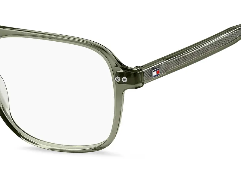 Tommy Hilfiger Uomo TH 2188 1ED Montature da vista Acetato Verde Squadrata Normale miniatura 2