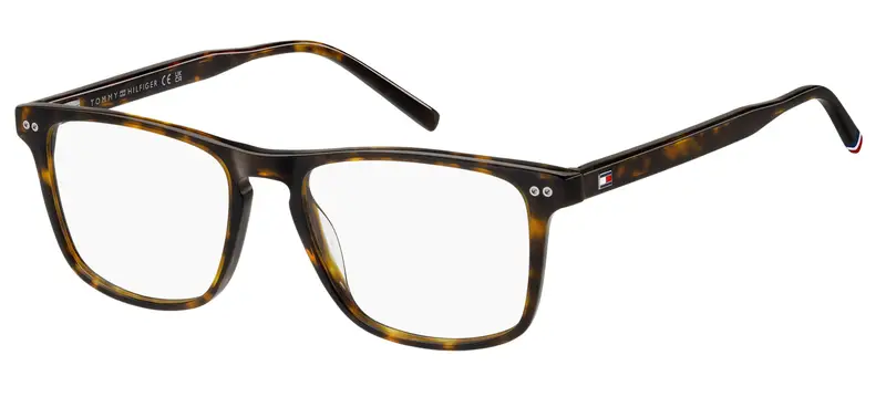 Tommy Hilfiger Uomo TH 2189 086 Montature da vista Acetato Havana Squadrata Normale
