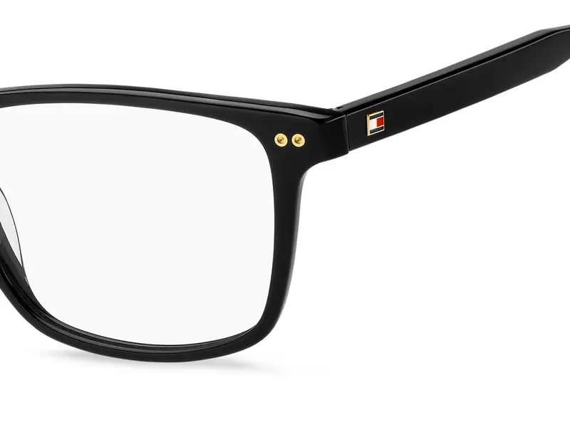 Tommy Hilfiger Uomo TH 2189 807 Montature da vista Acetato Nero Squadrata Normale miniatura 2