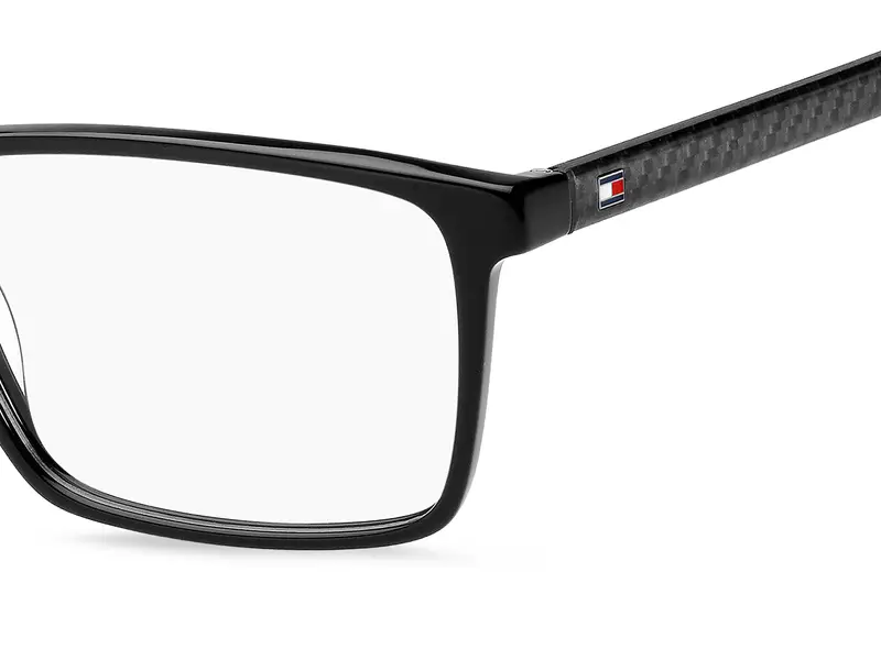 Tommy Hilfiger Uomo TH 2198 807 Montature da vista Acetato Nero Squadrata Normale miniatura 2