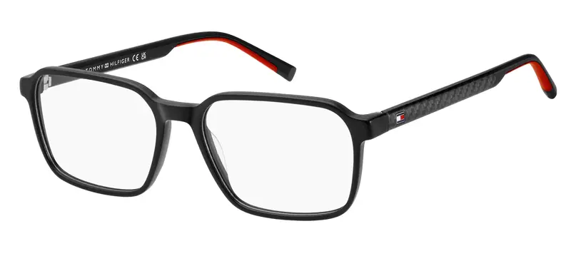 Tommy Hilfiger Uomo TH 2199 OIT Montature da vista Acetato Nero Squadrata Normale