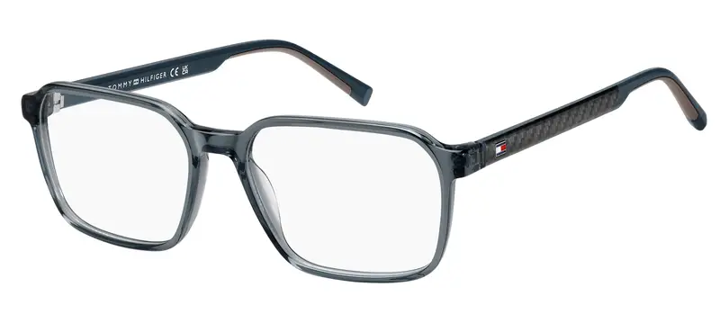 Tommy Hilfiger Uomo TH 2199 S9W Montature da vista Acetato Blu Squadrata Normale