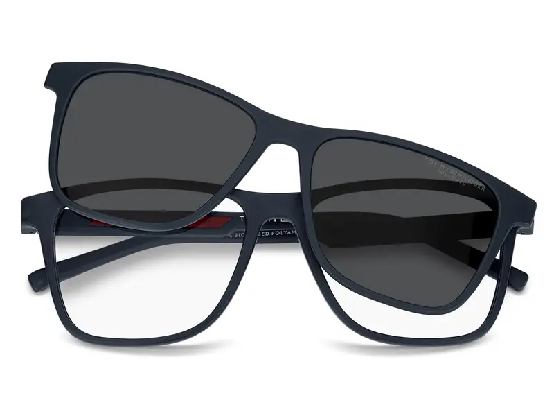 Tommy Hilfiger Uomo TH 2203/C 8RU Montature da vista Eco-poliammide Blu Grigio Squadrata Polarizzata miniatura 2