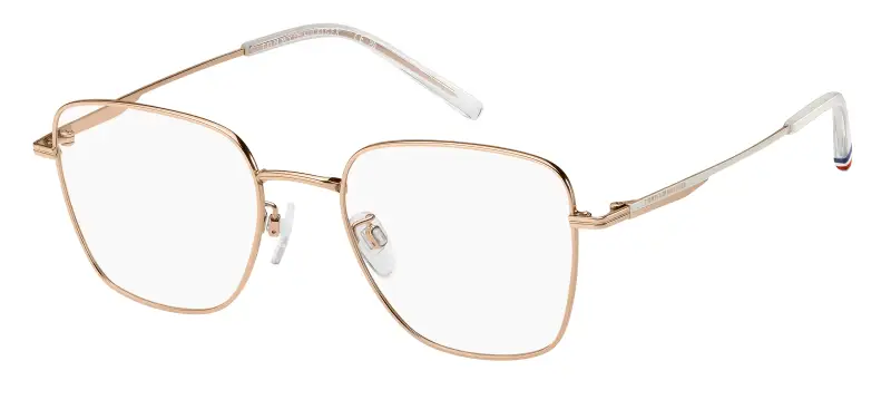 Uomo Tommy Hilfiger TH 2366/F DDB Montature da vista Metallo Oro Squadrata Normale