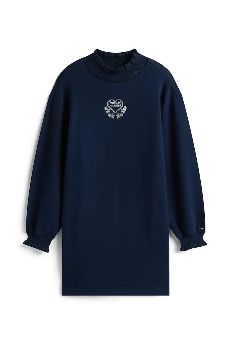 vestito bambina colore blu navy KG0KG08795 miniatura 2