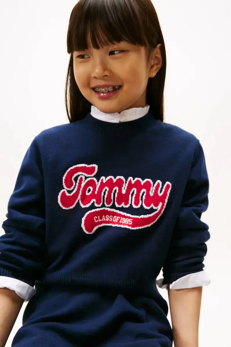 vestito bambina colore blu navy KG0KG09020 miniatura 3