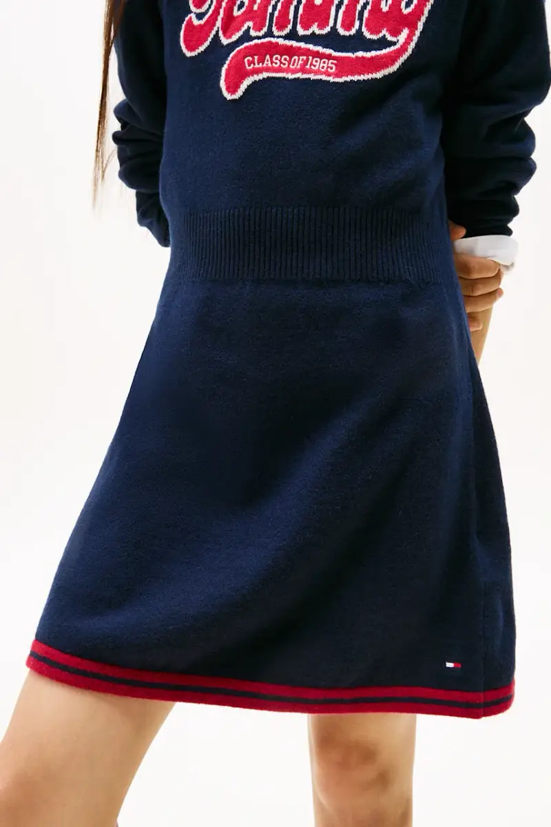 vestito bambina colore blu navy KG0KG09020 miniatura 4