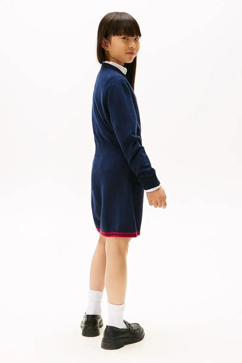 vestito bambina colore blu navy KG0KG09020 miniatura 5