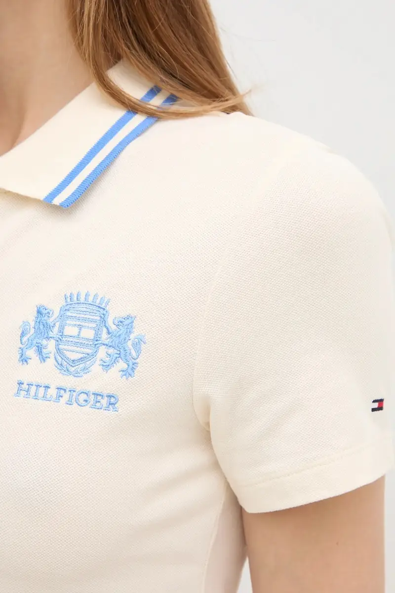 vestito colore beige WW0WW43841 miniatura 5