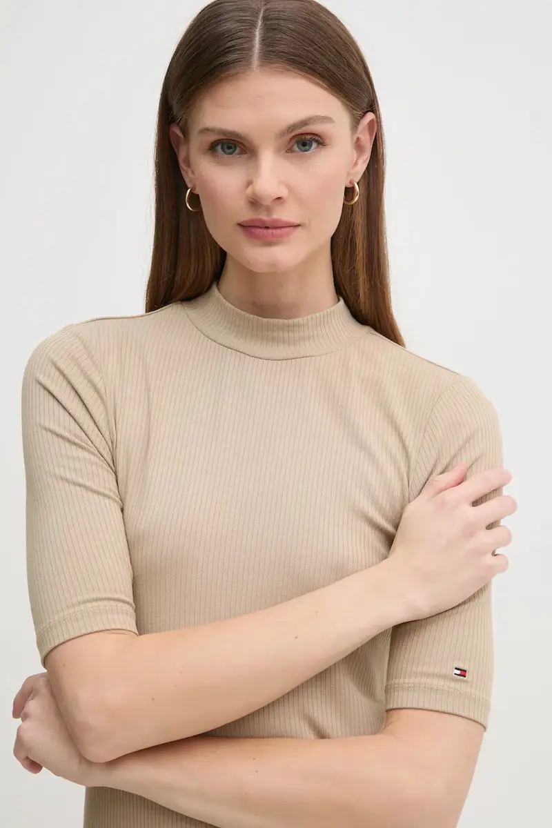 vestito colore beige WW0WW44430 miniatura 5