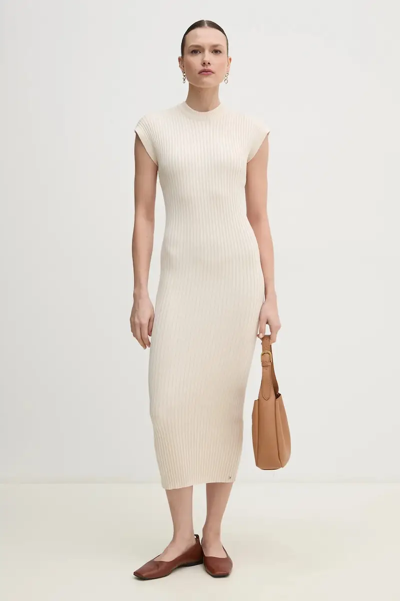 vestito colore beige WW0WW44493