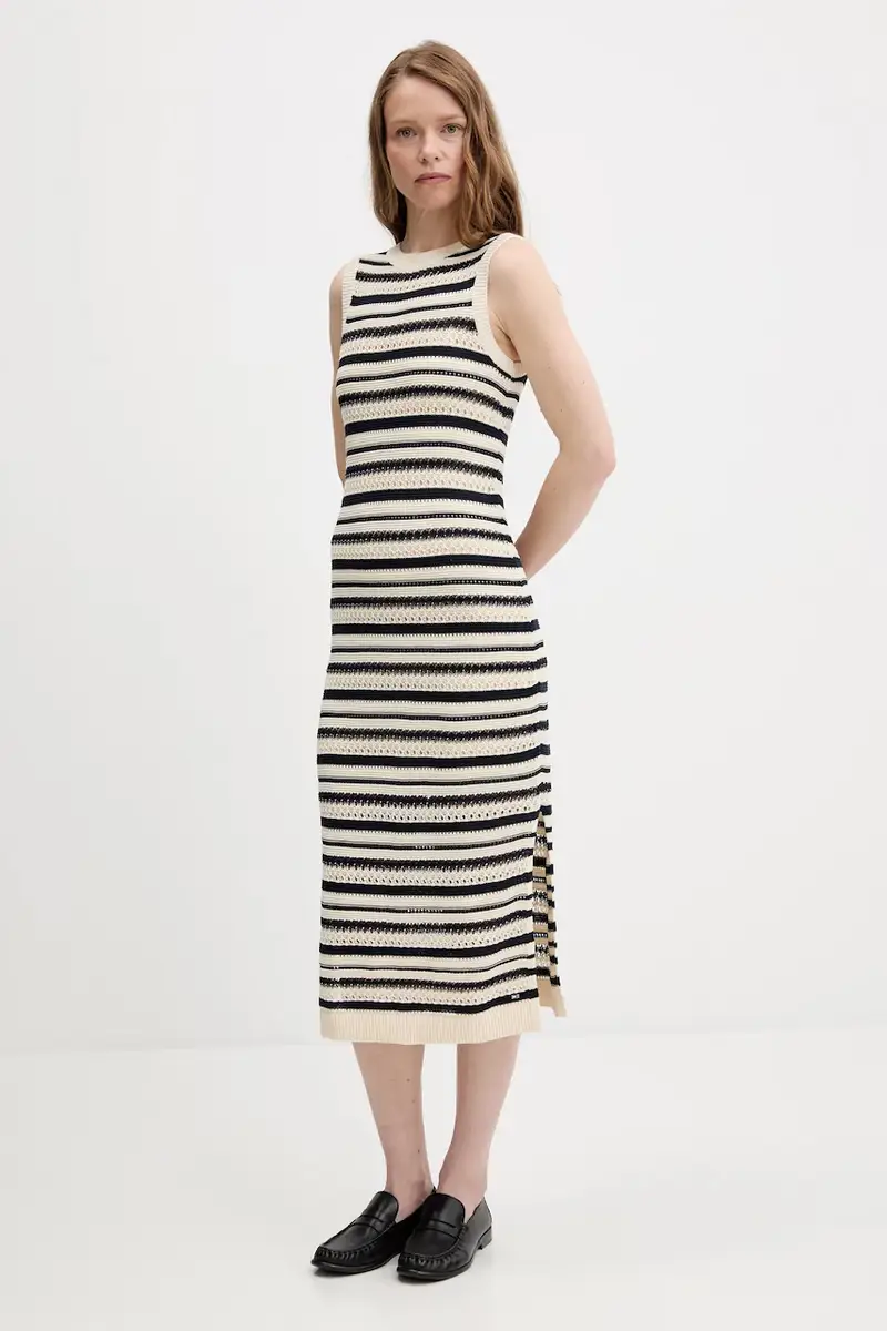 vestito colore beige WW0WW45649 miniatura 2