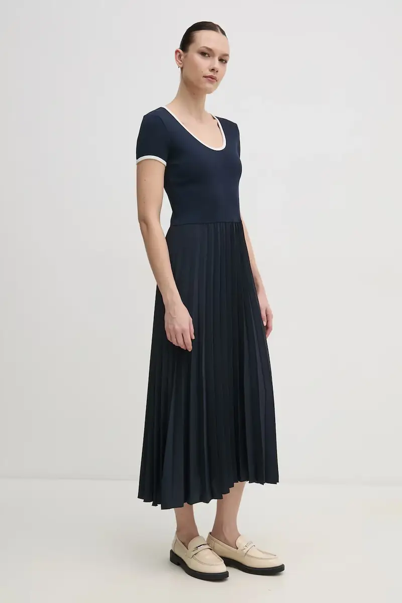 vestito colore blu navy WW0WW44618 miniatura 2