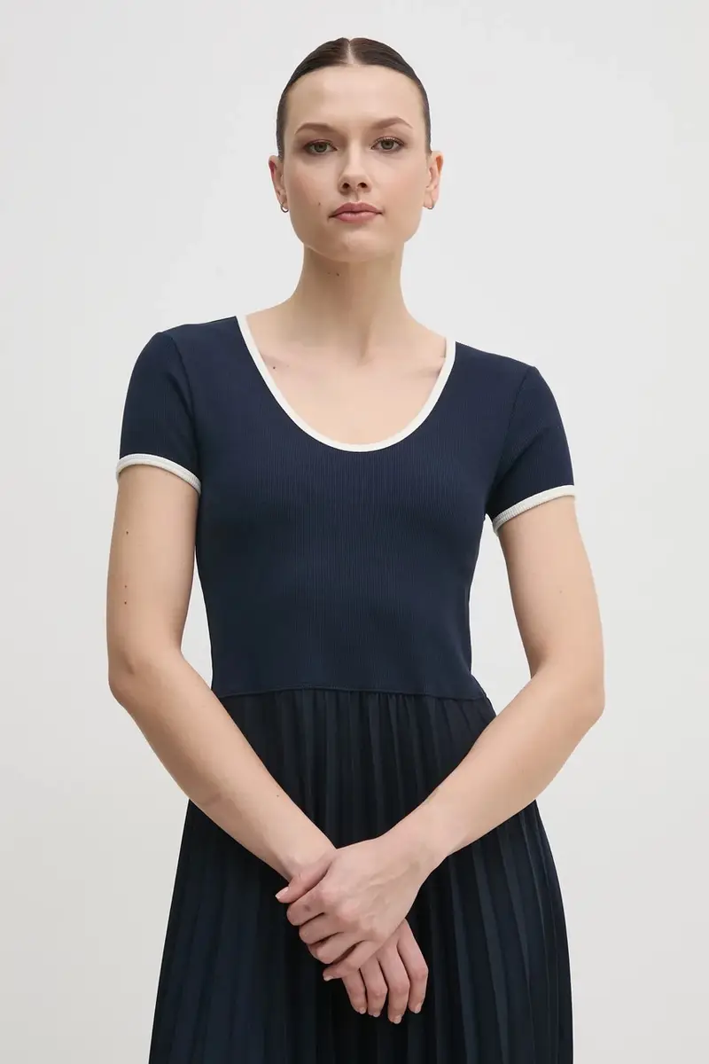 vestito colore blu navy WW0WW44618 miniatura 4