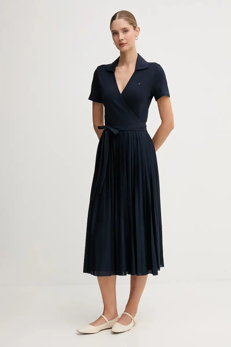 vestito colore blu navy WW0WW45733 miniatura 3