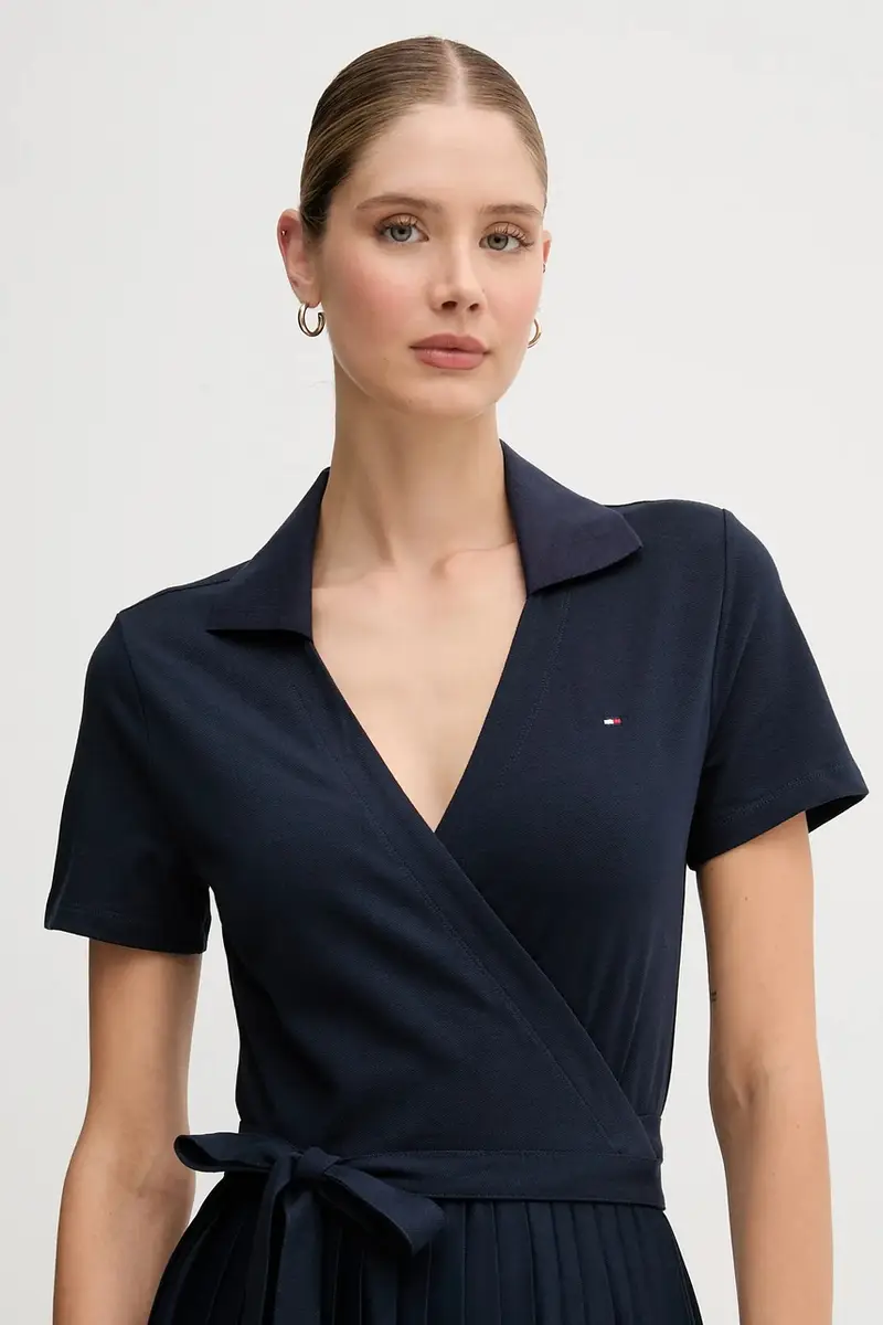 vestito colore blu navy WW0WW45733 miniatura 4