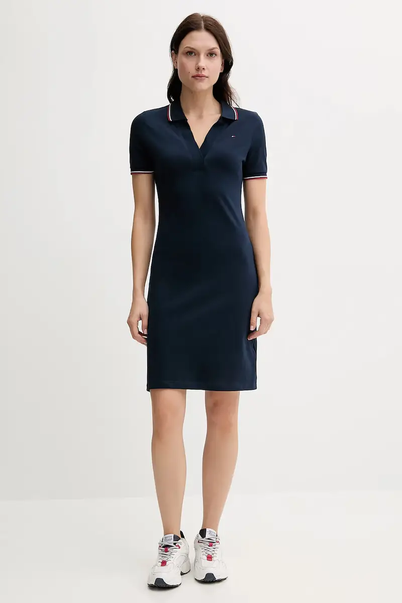 vestito colore blu navy WW0WW45740 miniatura 2