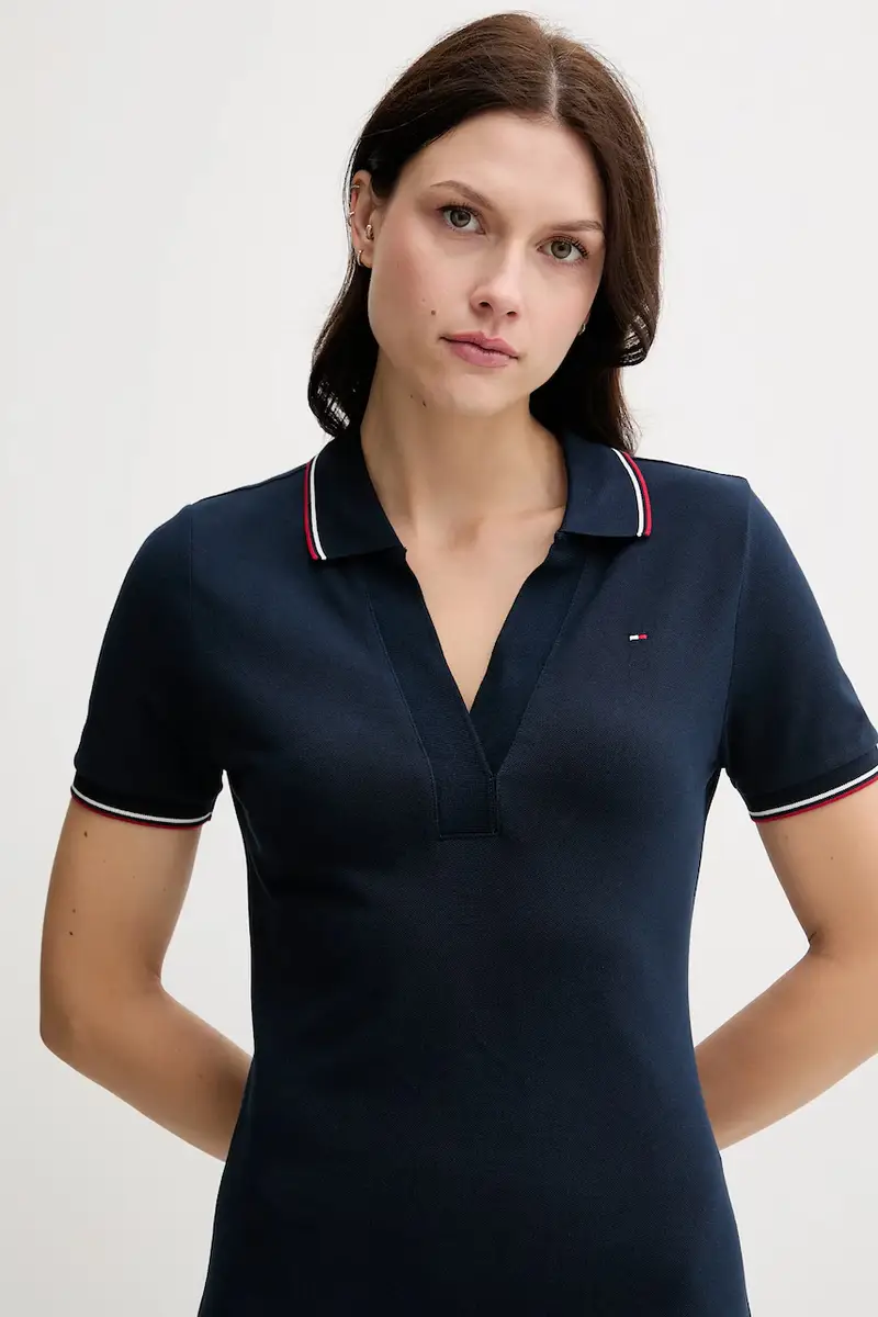 vestito colore blu navy WW0WW45740 miniatura 4