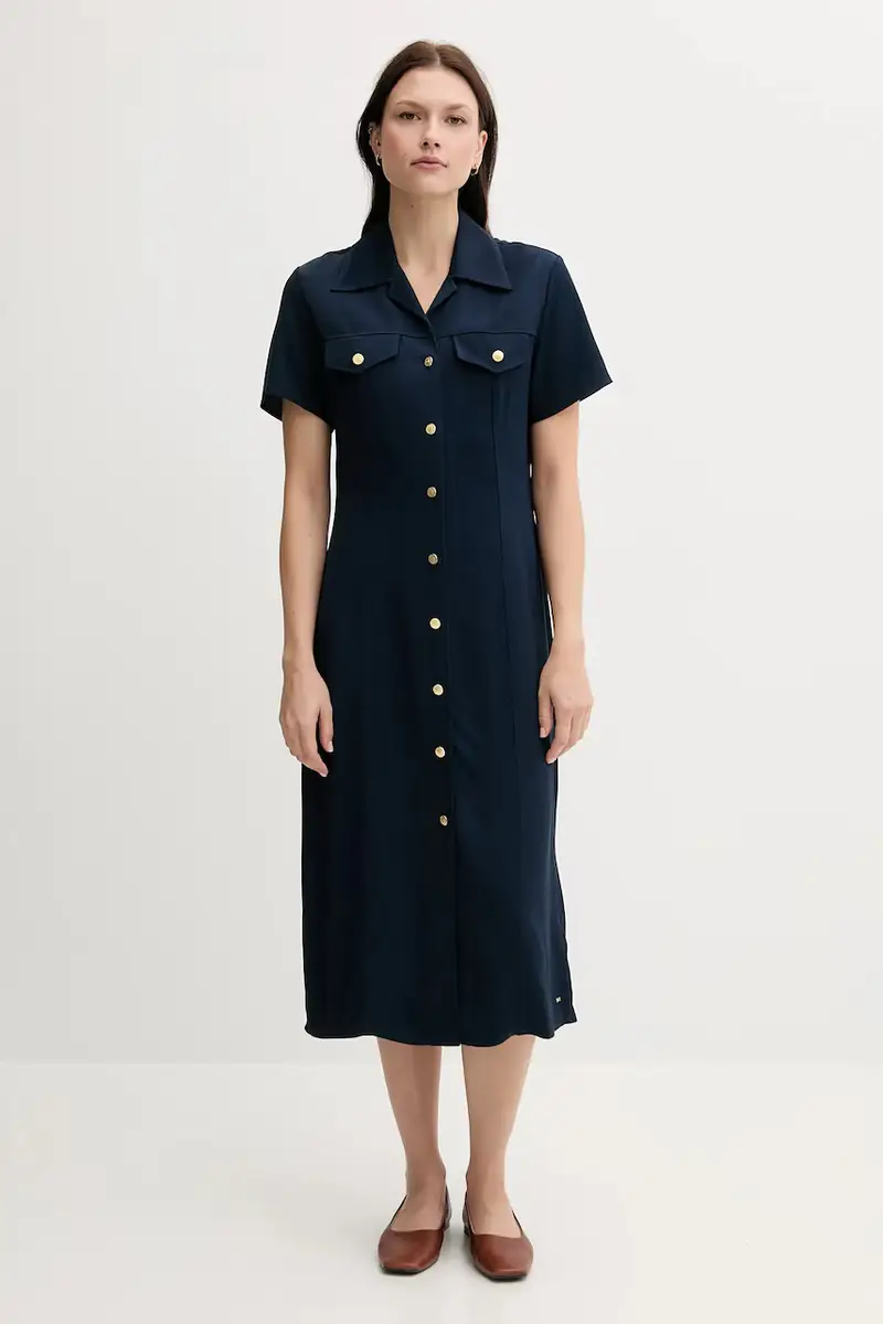 vestito colore blu navy WW0WW45802 miniatura 2