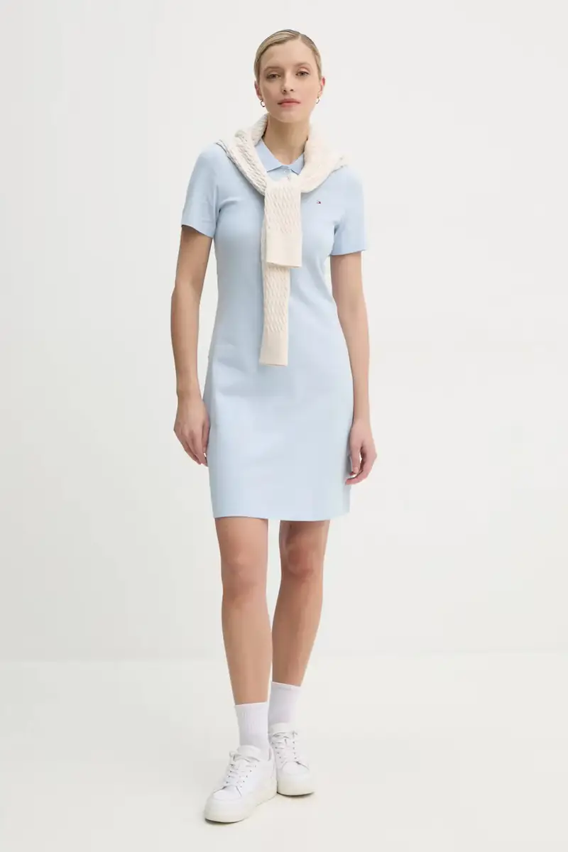 vestito colore blu WW0WW43228 miniatura 2